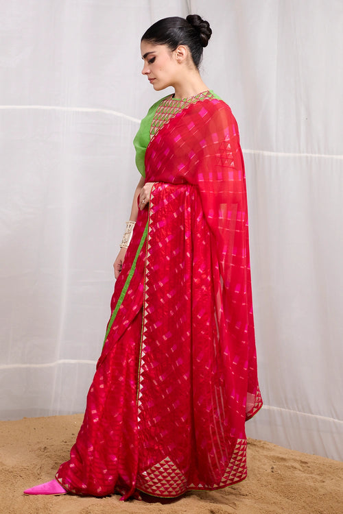 Red Rani Ret Saree