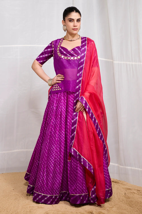 Purple Rela Lehenga