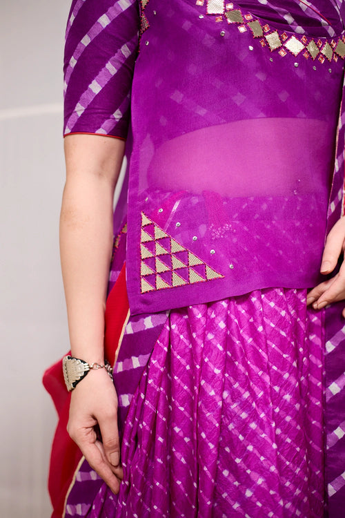 Purple Rela Lehenga