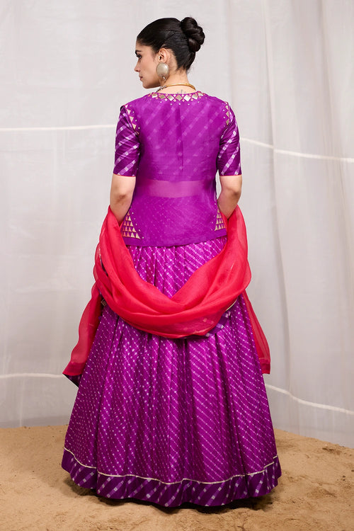 Purple Rela Lehenga