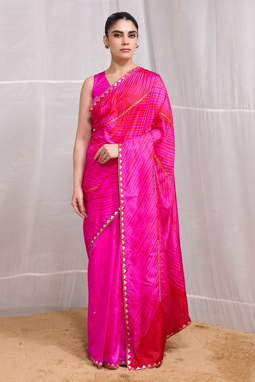 Red Rani Dori Saree