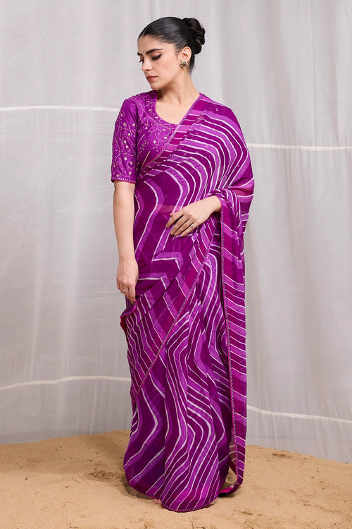 Purple Tarang Saree