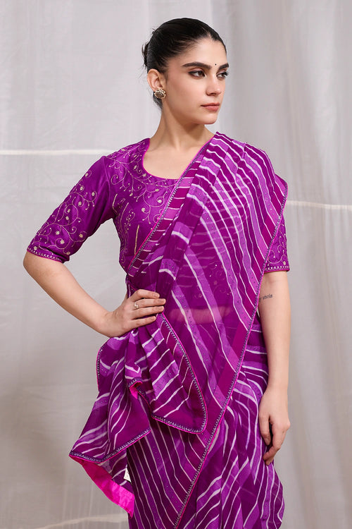 Purple Tarang Saree