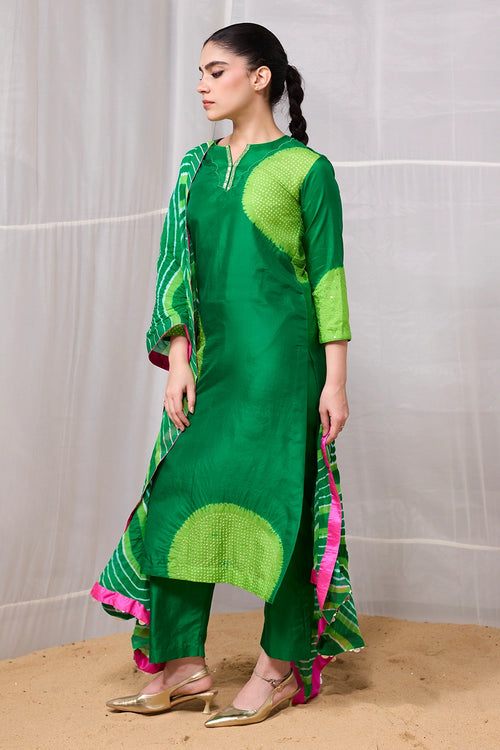 Green Saanjh Suit