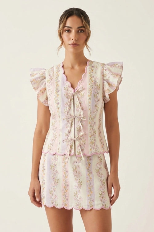 Sage Scalloped Shirt