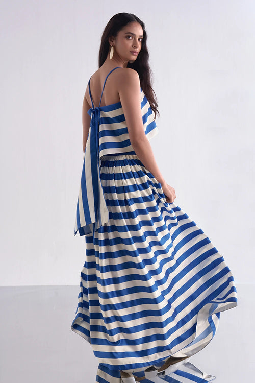 Flowing Striped Maxi Skirt