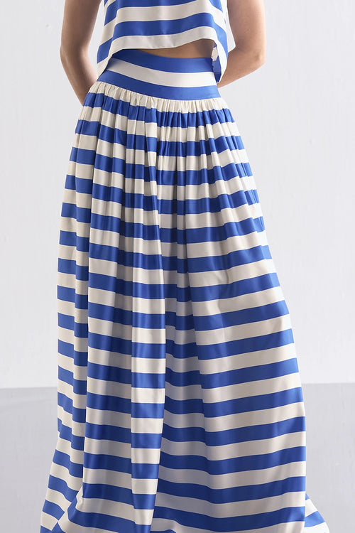 Flowing Striped Maxi Skirt
