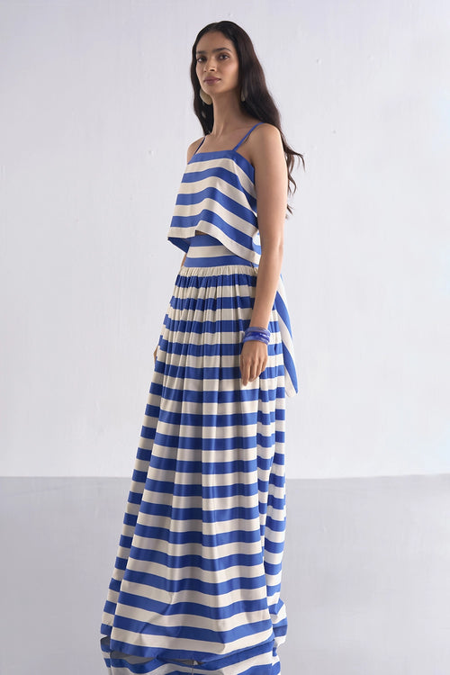 Flowing Striped Maxi Skirt