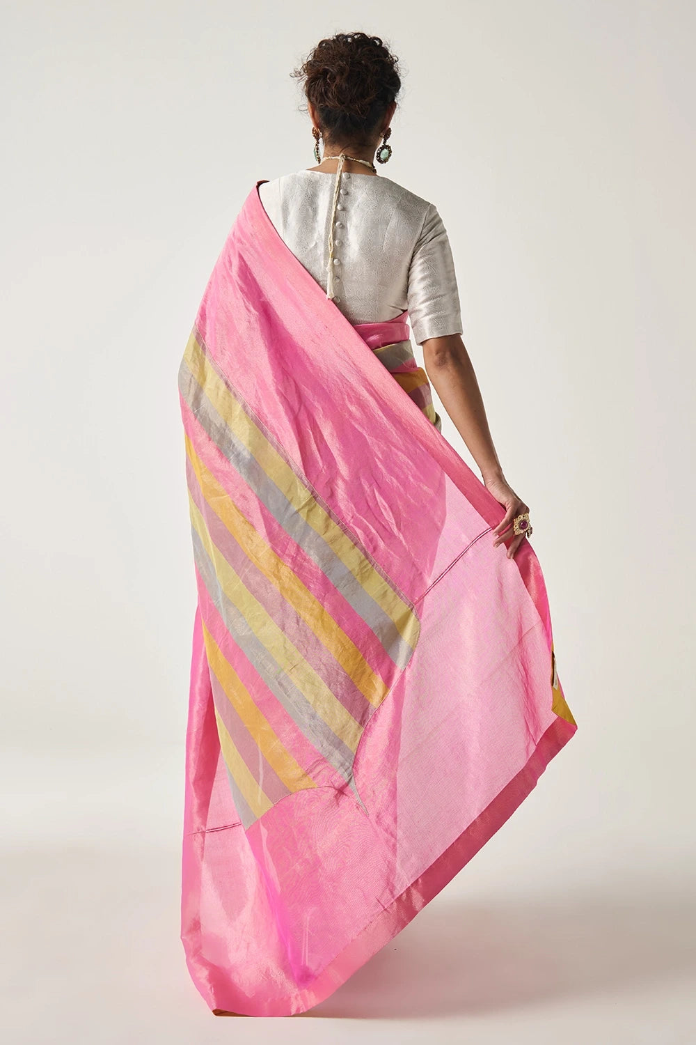 Rangeela Pachranga Tissue Saree With Blouse
