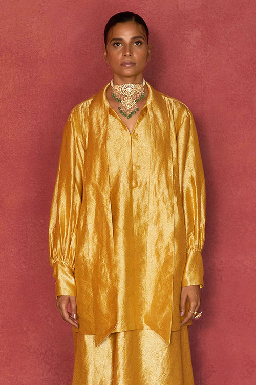 Sanyogita Gold Kimkhwaab Blouse