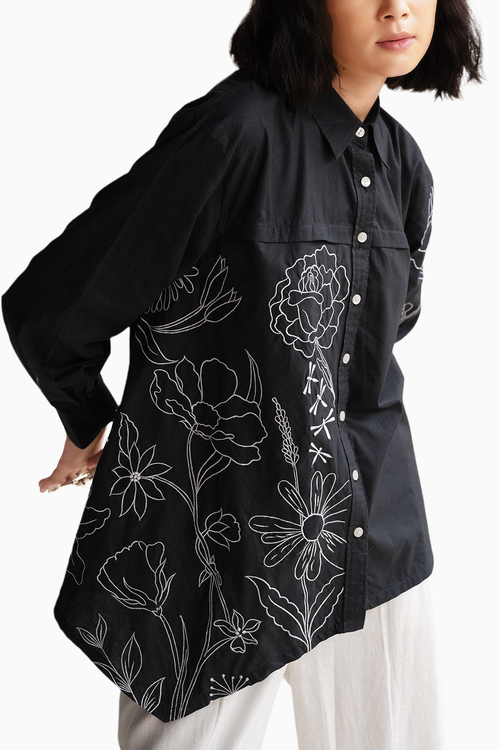 Blossom Black Shirt