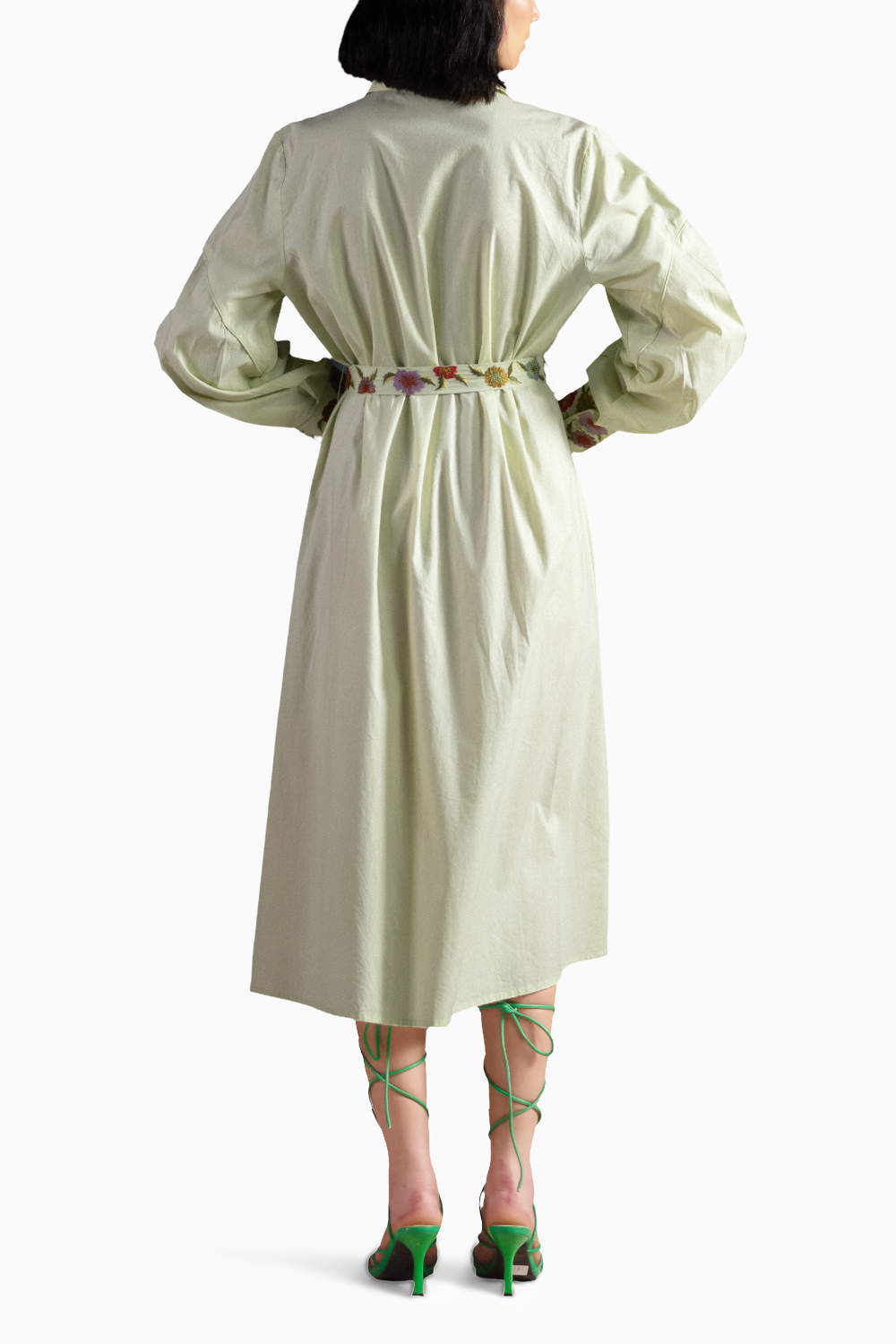 Mint Bouquet Shirt Dress