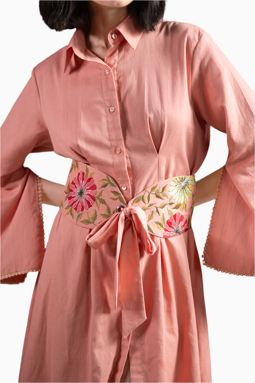 Coral Floral Dress