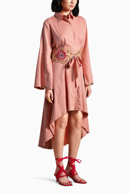 Coral Floral Dress