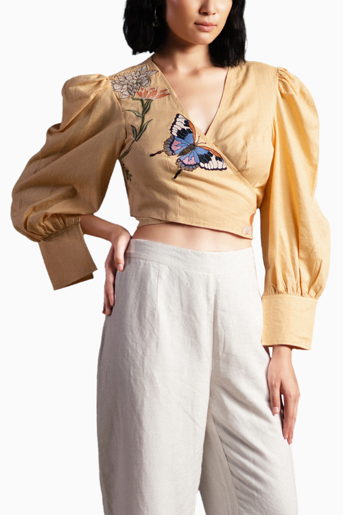 Fluttering Marigold Top
