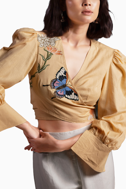 Fluttering Marigold Top