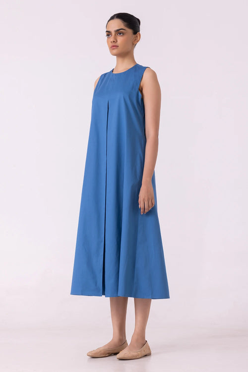 Brooke Blue A line Midi Dress