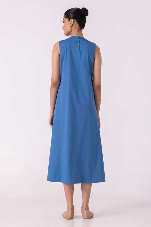 Brooke Blue A line Midi Dress