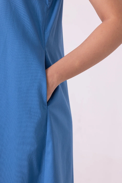 Brooke Blue A line Midi Dress