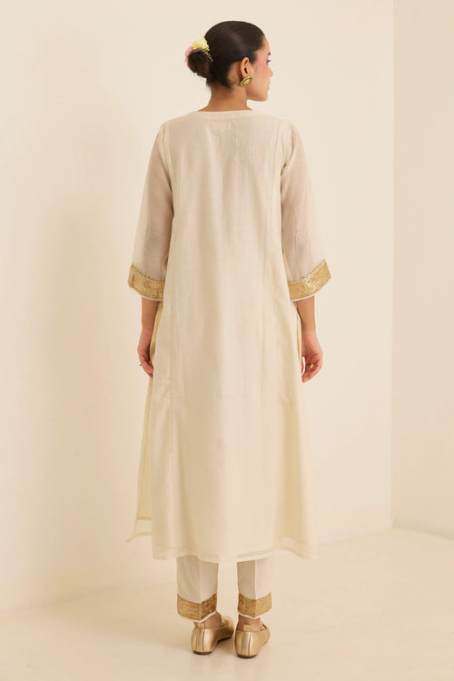Pearl Mukaish Whisper Kurta Set