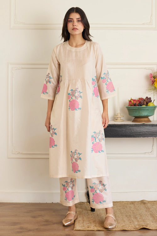 Petal Pearl Pintuck Co-ord Set