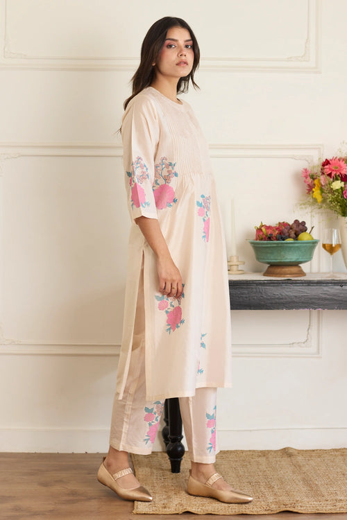 Petal Pearl Pintuck Co-ord Set