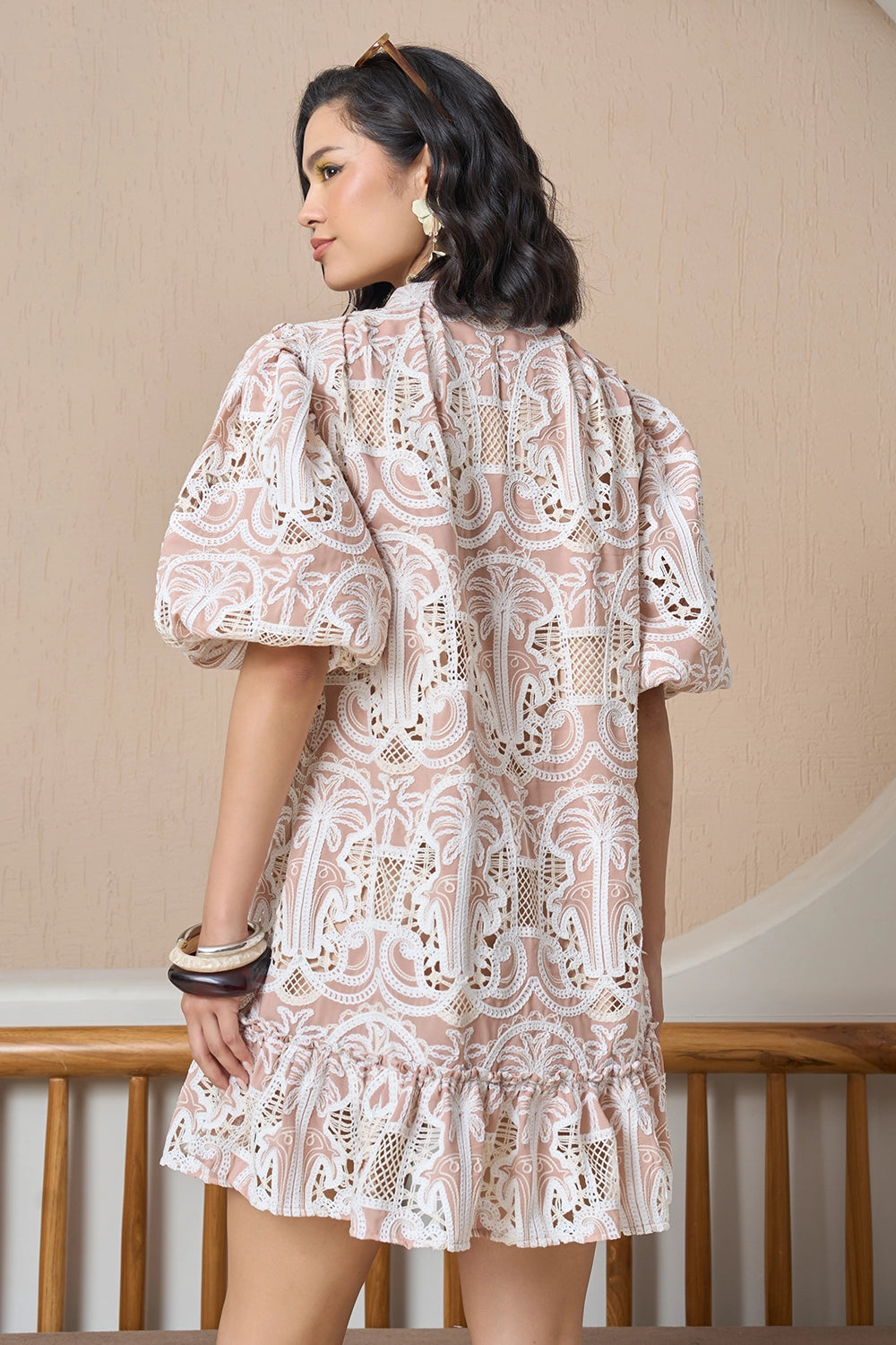 Rose Sand Lace Dress