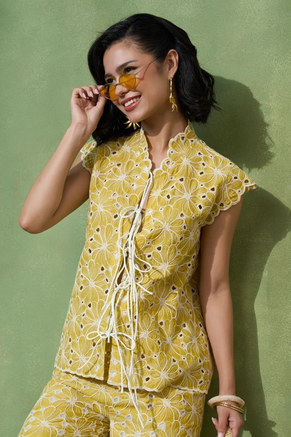 Sunflower Eyelet Shirt
