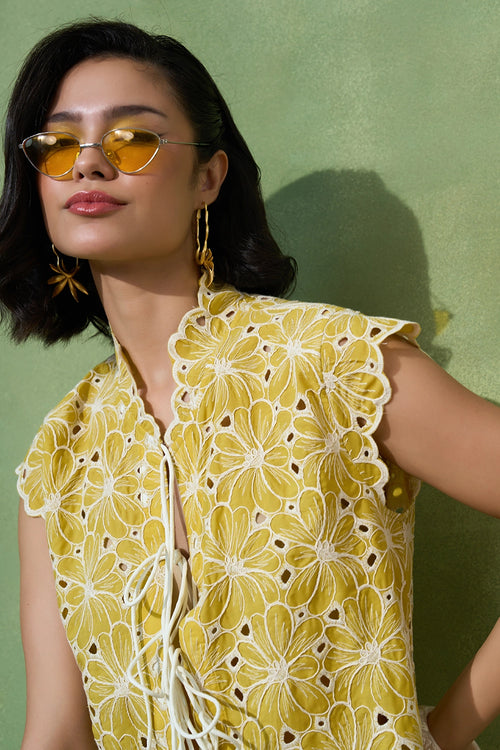 Sunflower Eyelet Co-ord Set