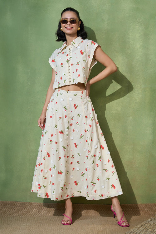 Floral Whispers Skirt Set