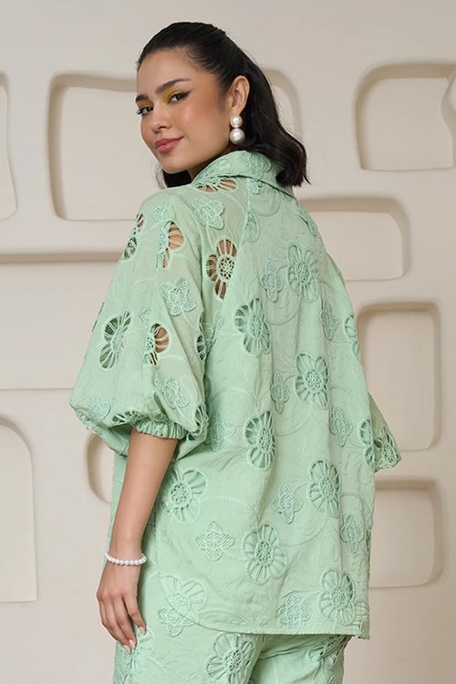 Sage Serenade Tie up Shirt