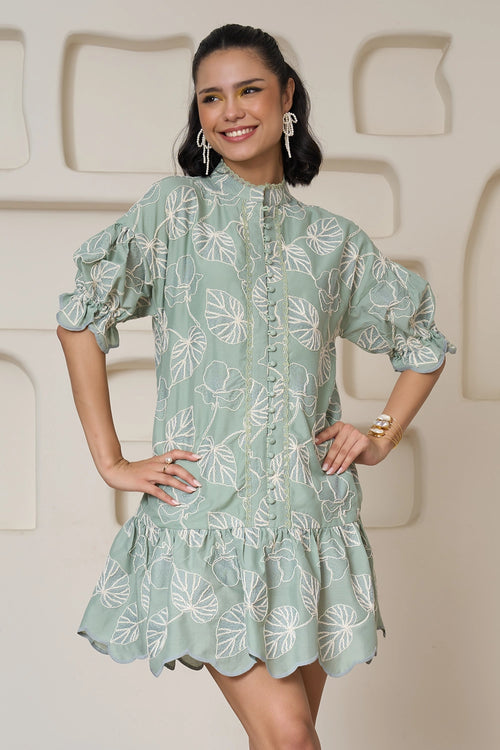 Botanical Breeze Nightfall Dress