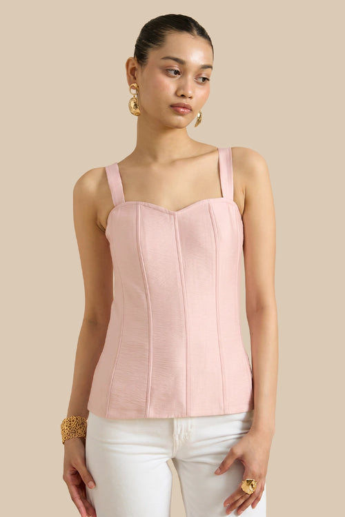Fleur Pink Corset Top