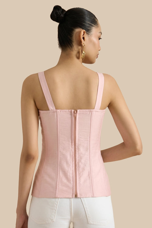 Fleur Pink Corset Top