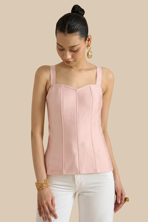 Fleur Pink Corset Top