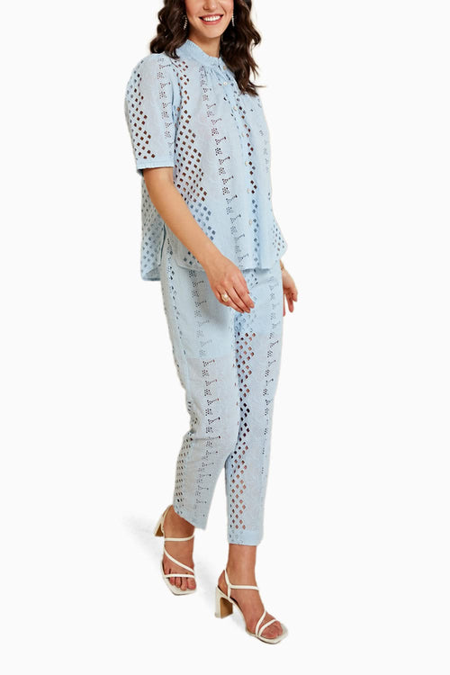 Heavenly Blue Eyelet Co-ord Set
