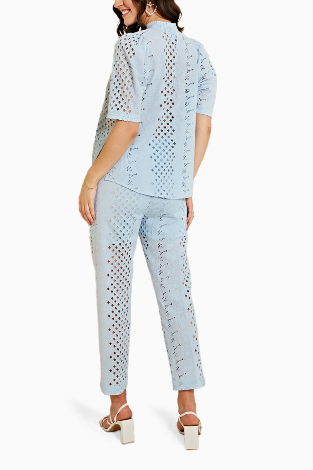 Heavenly Blue Eyelet Co-ord Set