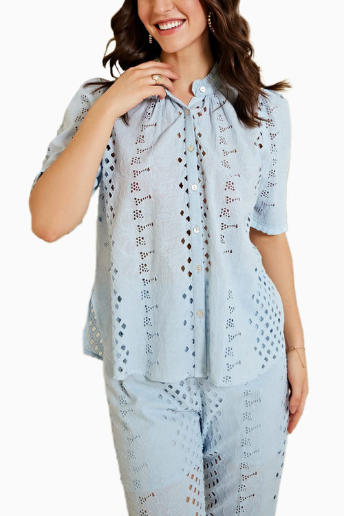 Heavenly Blue Eyelet Co-ord Set