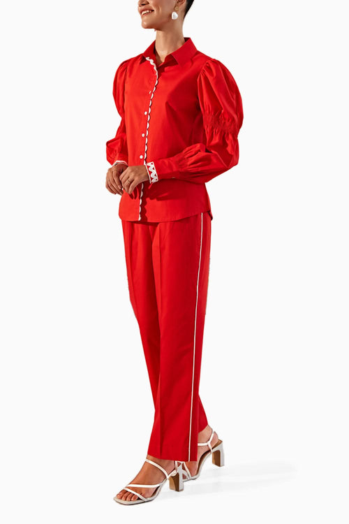 Flaming Red Scarlet Co-ord Set