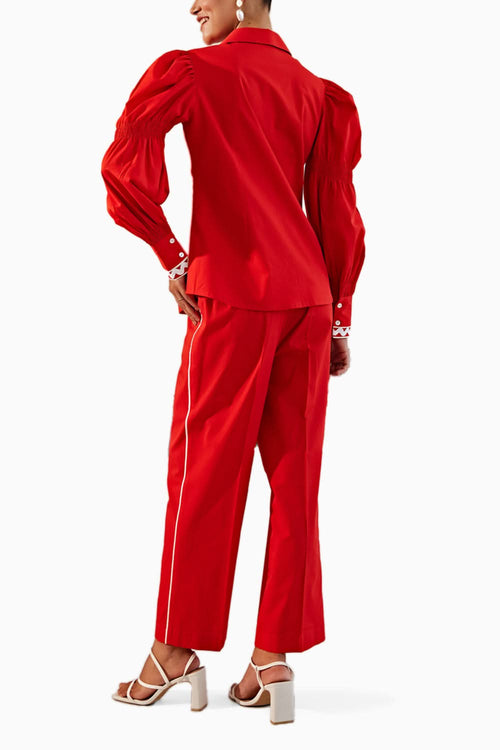 Flaming Red Scarlet Co-ord Set