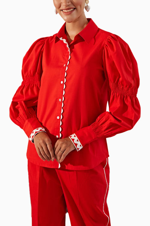 Flaming Red Scarlet Co-ord Set
