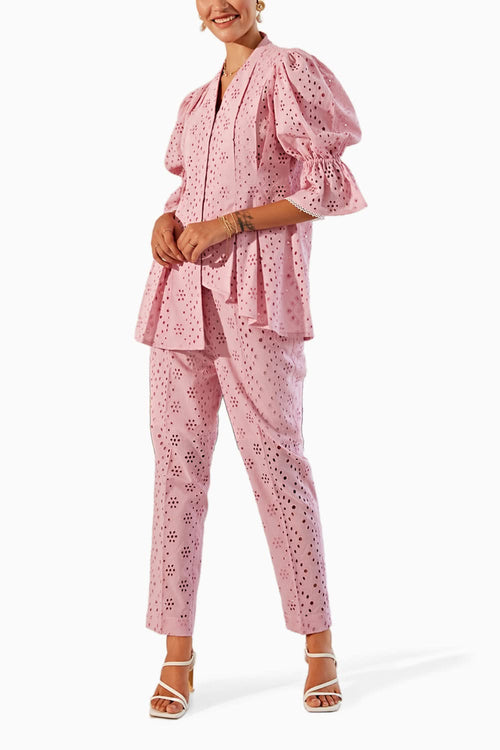Roseate Pink Juliet Sleeve Co-ord Set