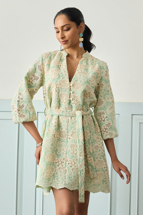 Mint Lace Garden Dress