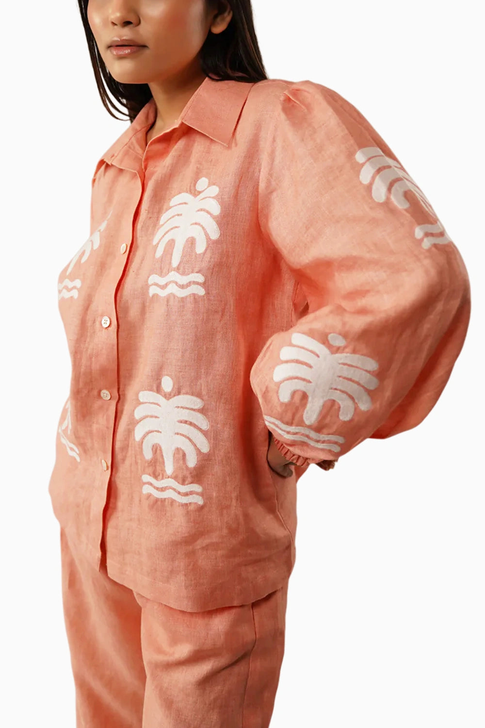 Peach Palm Drift Co-Ord Set