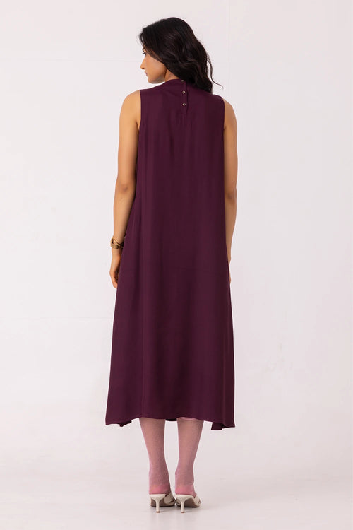 Brooke Wine Midi Dress