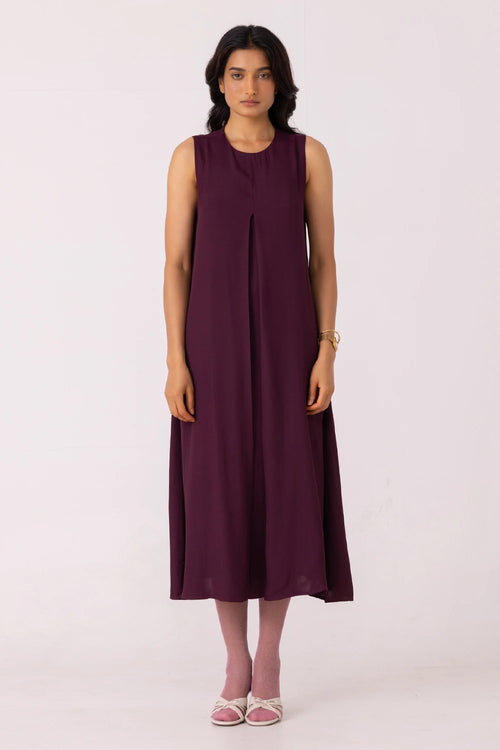 Brooke Wine Midi Dress