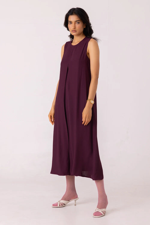 Brooke Wine Midi Dress