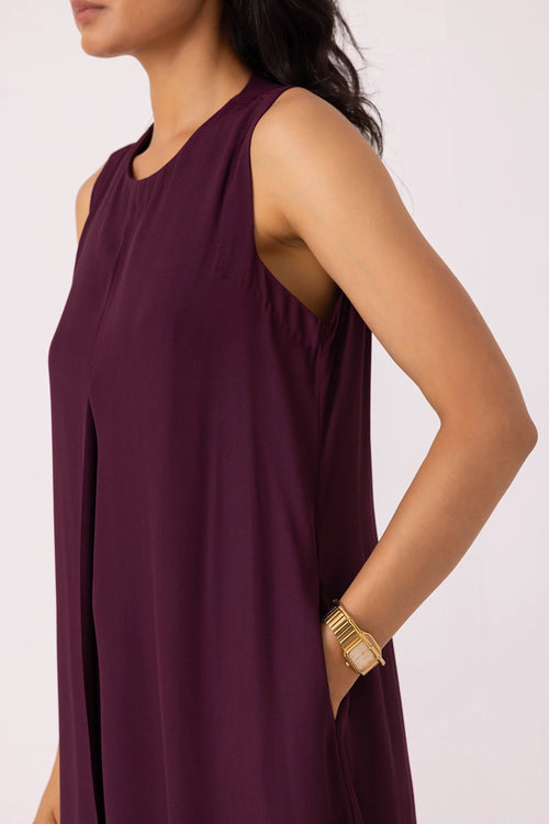Brooke Wine Midi Dress
