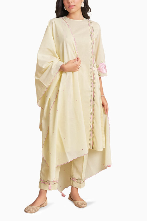 Rana Lemon Kurta Set