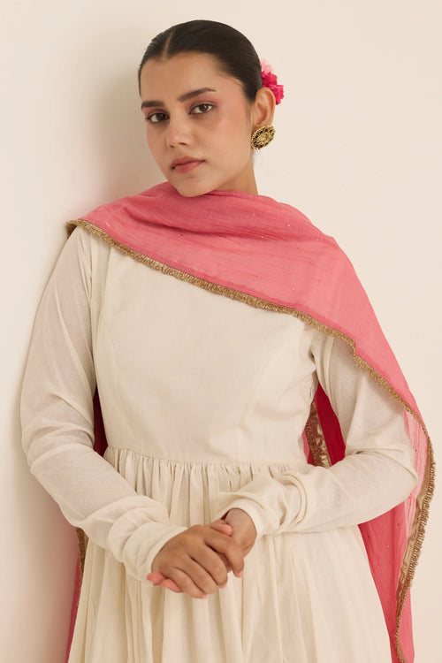Mukaish Rani Bloom Anarkali Kurta Set